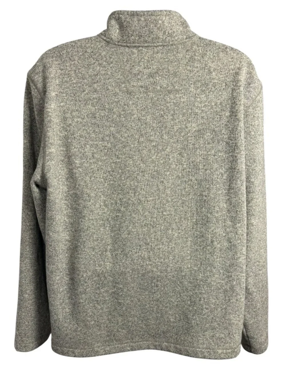 Van Heusen XXL Button Mock Neck Sweater Fleece Pullover Heather Gray Casual